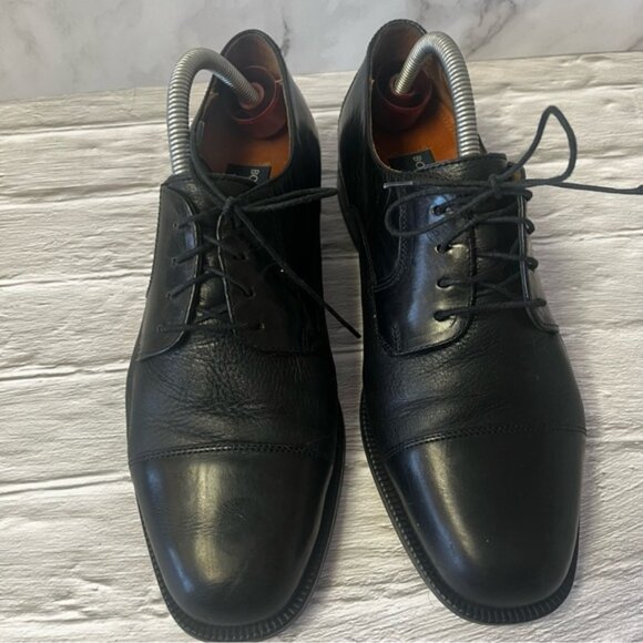 Bostonian Florentine Men's Black Leather Oxford Dress Shoes - Picture 2 of 13